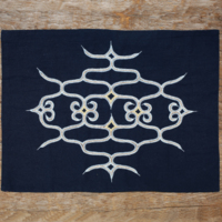 Table runner of Ainu embroidery